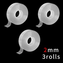 Ultra - Strong Nano Double - Sided Reusable Adhesive Tape - 50mm (2mm - 3rolls)
