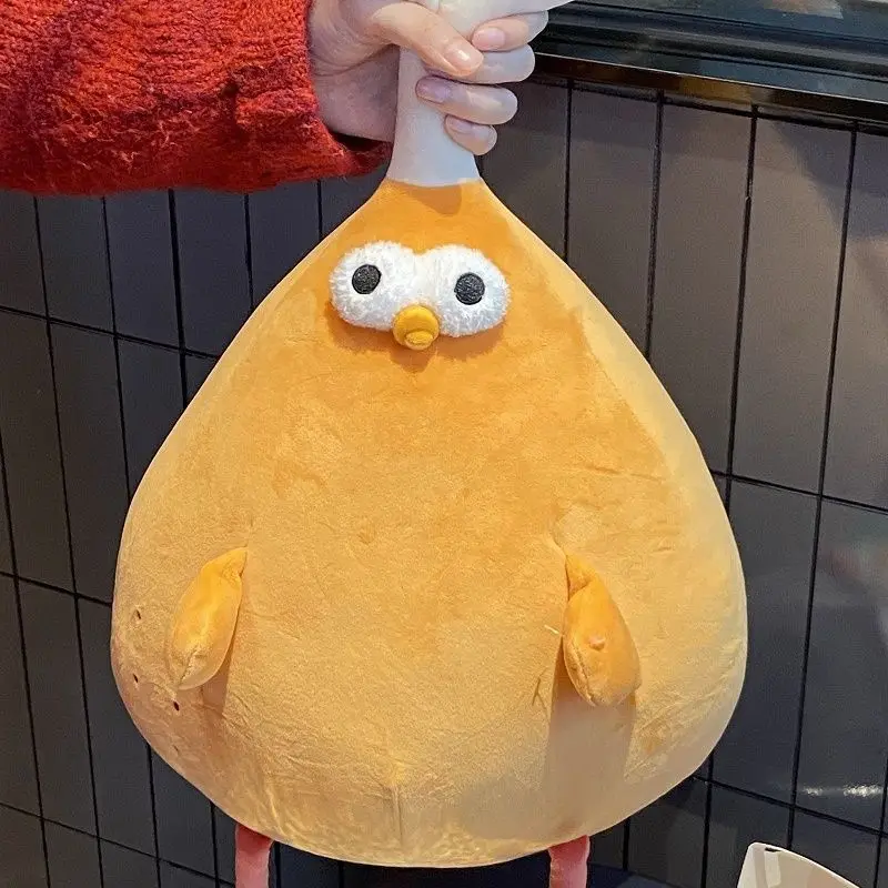 Dundun 낙서 닭 다리 봉제 베개, 매우 부드러운 박제 동물 수탉 수면 봉제, 어린이 생일 장난감 선물