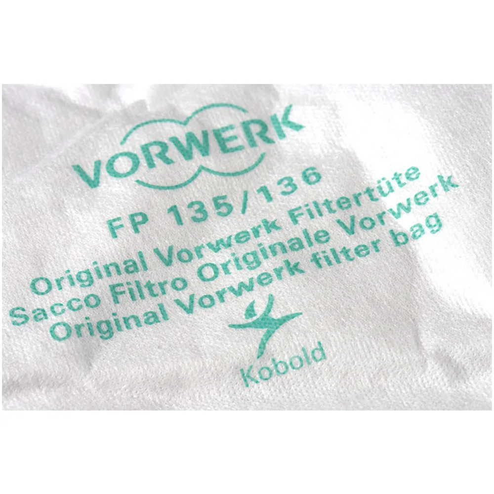 Bolsas de filtro de polvo para aspiradora Vorwerk, piezas de repuesto para  VK135, VK136, FP135, FP136, KOBOLD135, VK369, 2/4/8/10 unidades