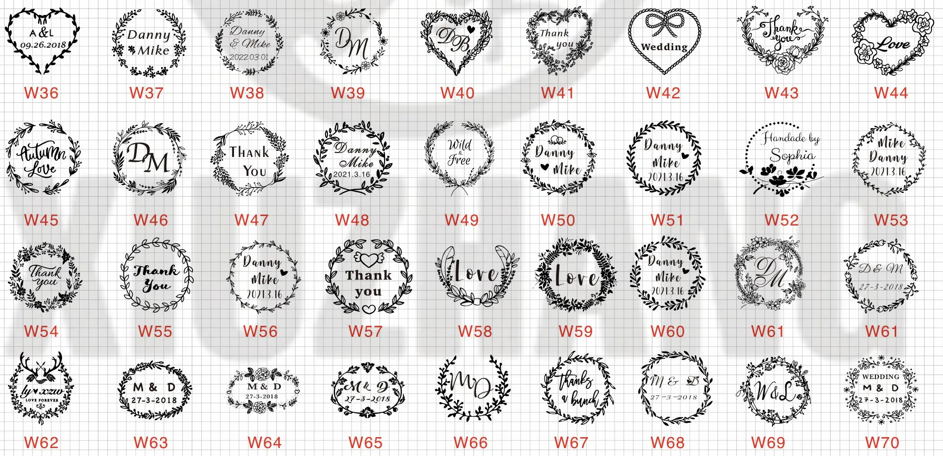 Description Picture 6 of itemCustom Wedding Stamp for Anniversary Gift Personalized Invitation Address Envelope Self Ink Stamp Romantic Newlywed Gift Wrap