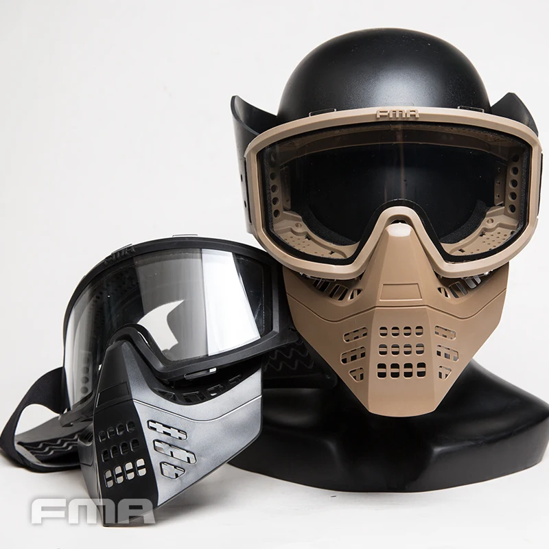 fma-airsoftフルフェイスマスク取り外し可能防曇タクティカルペイントボール付き