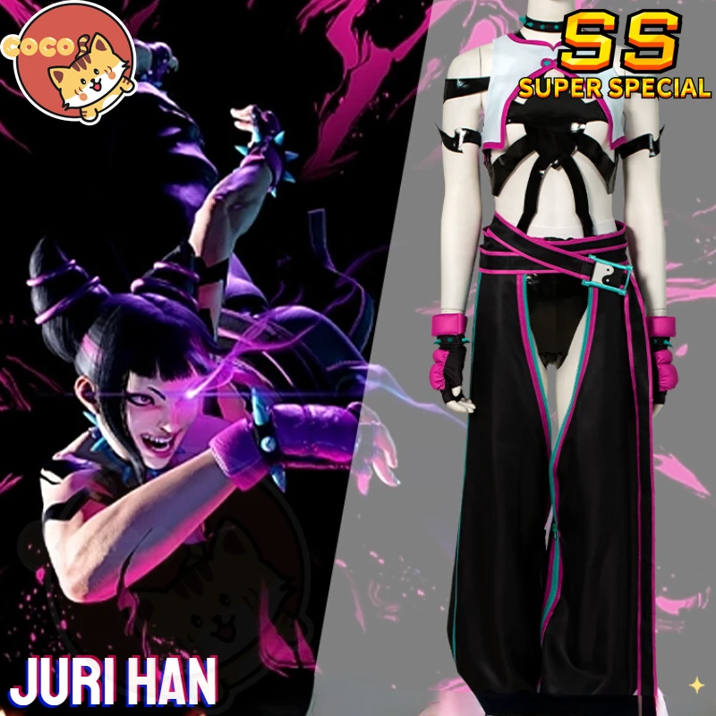 

Juri Han Cosplay Costume Game Juri Cosplay Han Costume Girl Battledress Halloween Girl Cosplay Dress Juri Cosplay Wig CoCos-SS