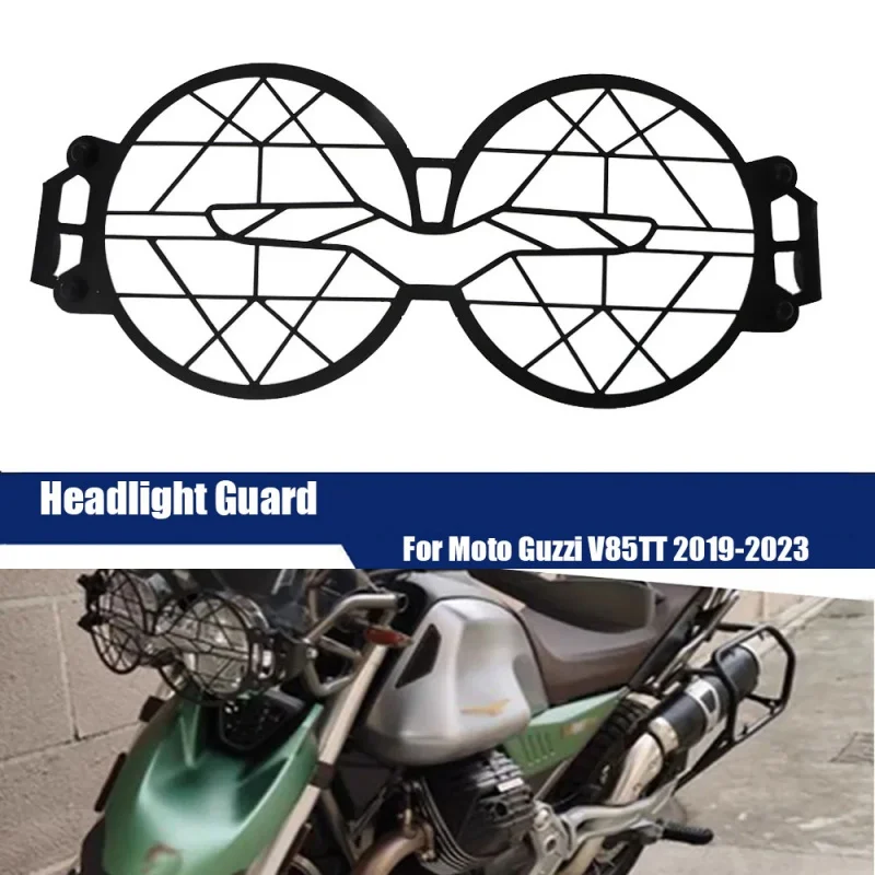 For Moto Guzzi V85TT V 85 TT 2019 2020 2021 2022 2023 Motorcycle V85 TT  Headlight Guard Head Light Grille Cover Accessories