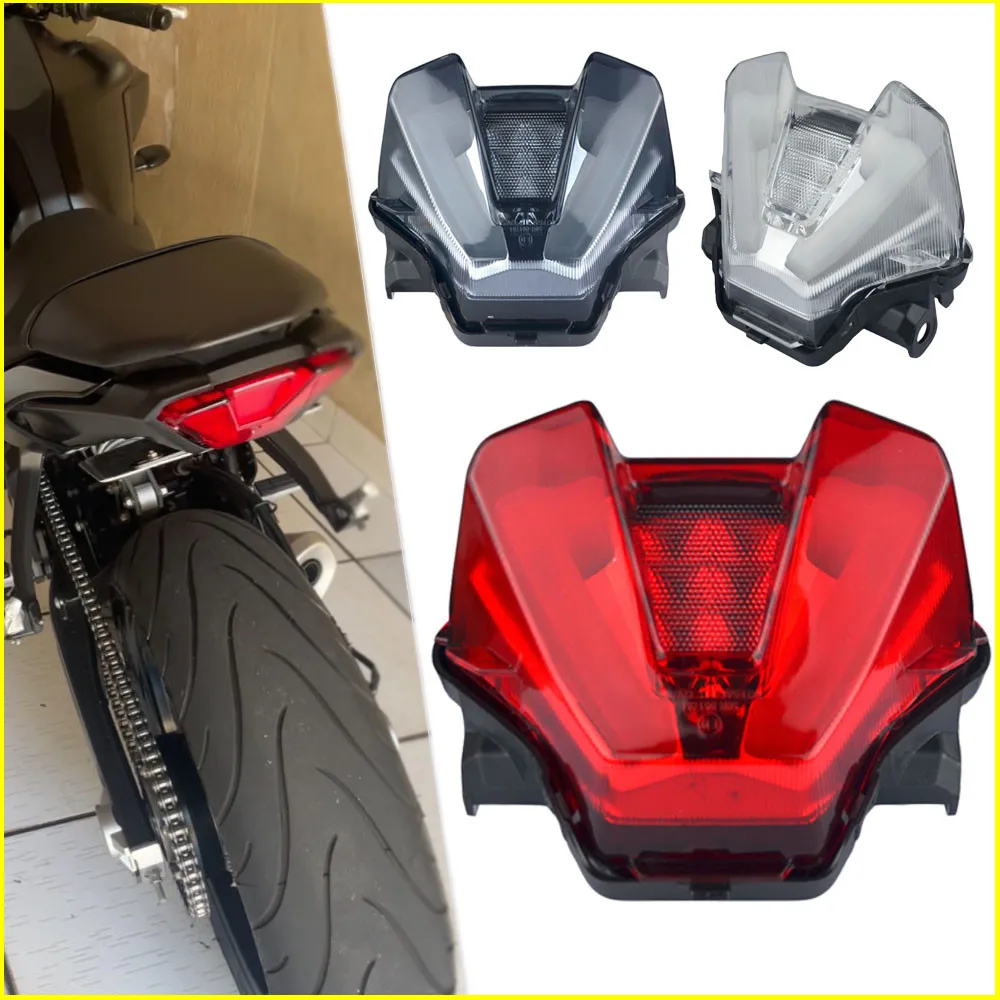 E mark luz trasera de freno para motocicleta, intermitentes, lámpara de