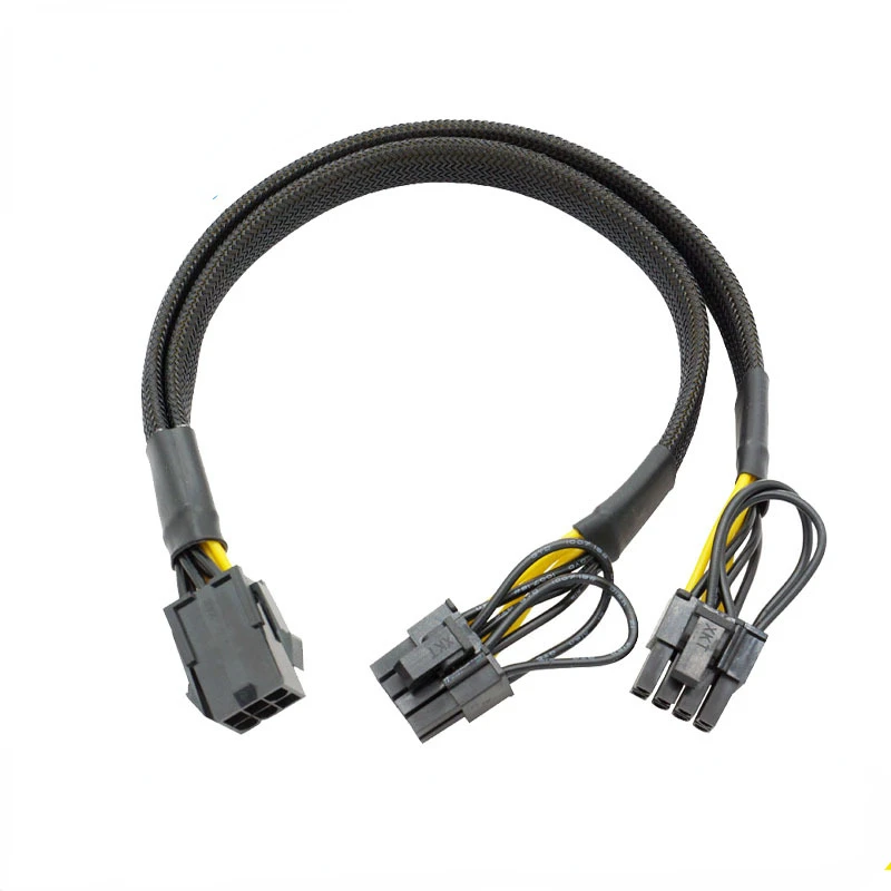 

6pin 8pin PCI Express To Dual PCIE 8 (6+2)pin Power Cable Graphics Card PCI-E GPU Power Data Cable Splitter