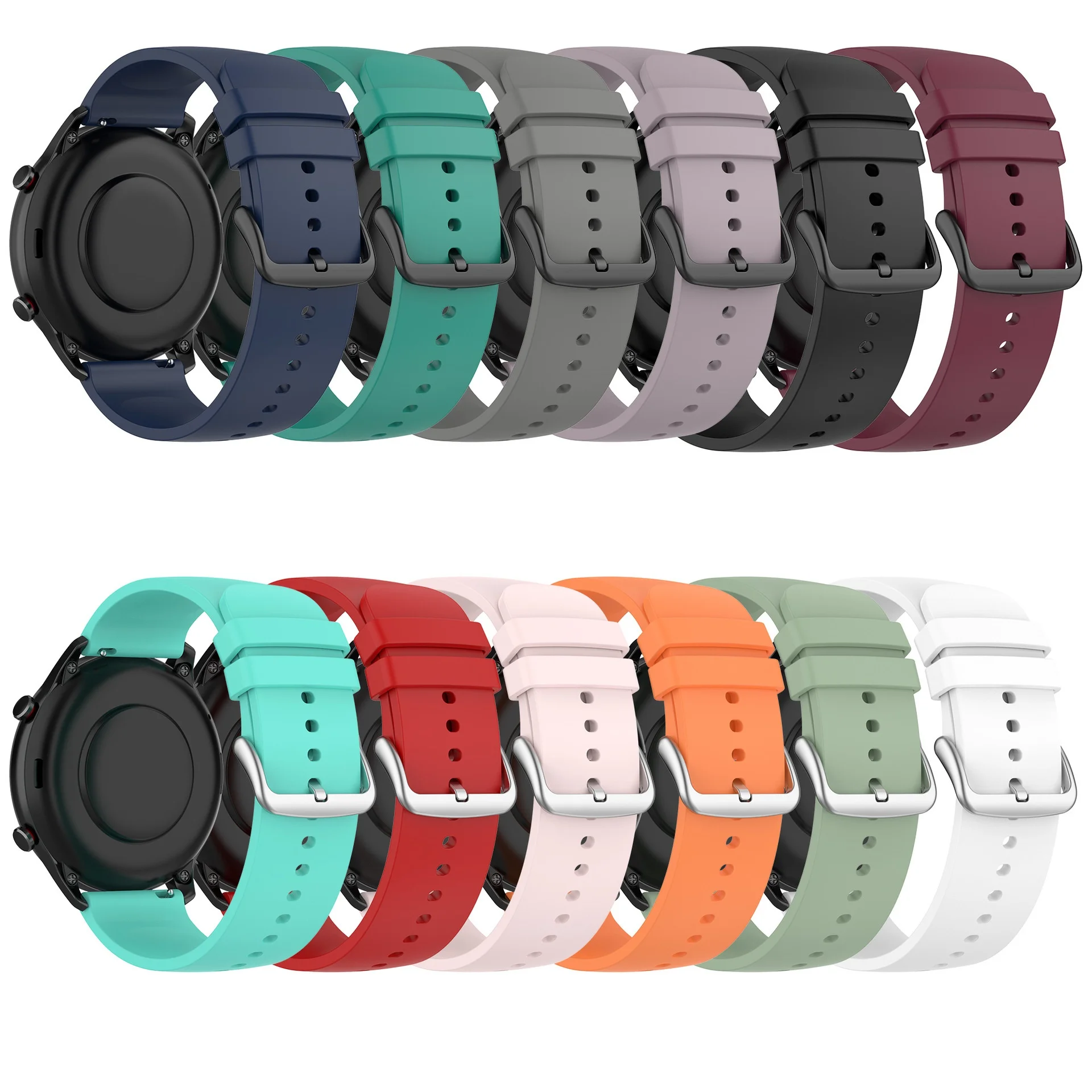 

Silicon Watchband for Garmin Vivomove HR/3/Vivoactive 4/3/Venu 2 Plus Sq/Luxe/Style Quick Release Watch Band Strap