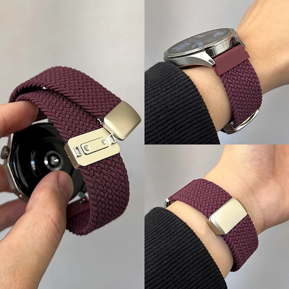 Braided Magnetic Wristband Strap for Smartwatches - Universal 22mm Strap Accessory