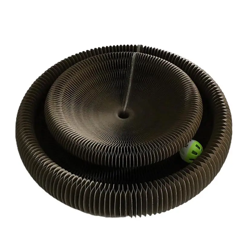 

Organ Scratch Board Cat Toy Accordion Pad Interactive Scratcher Pet Supplies With Cat Ball Track Foldable Cat Toy For Scratching