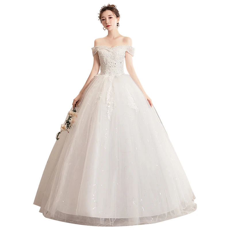 PRXD-625#Wedding Dress Wholesale Lace up Embroidery Bride Marriage Dresses White Ball Gown Factory Christmas Carnival Plus Size 6