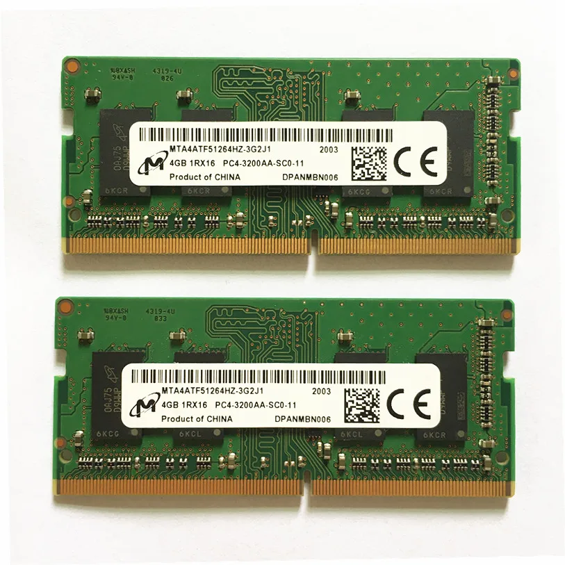 Micron DDR4 RAMS 4GB 3200MHz Laptop memory DDR4 4GB 1RX16 PC4