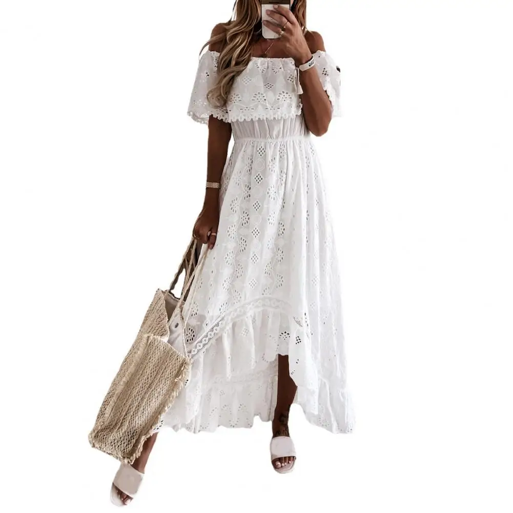 

Casual Summer White Dress for Women Cover-ups Outfits New Boho Chic Long Maxi Dresses Elegant Party Beachwear