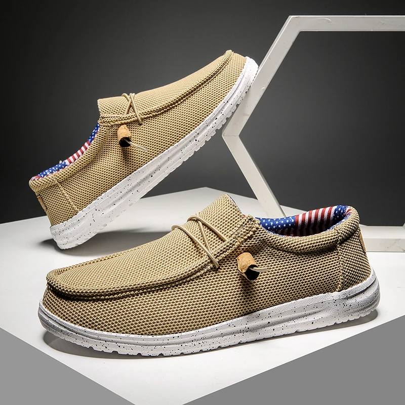 Men Casual Shoes Slip on Canvas Loafers Comfortable Walking Flats for Man  Non Slip Soft Moccasins Sneakers Summer loafers 2