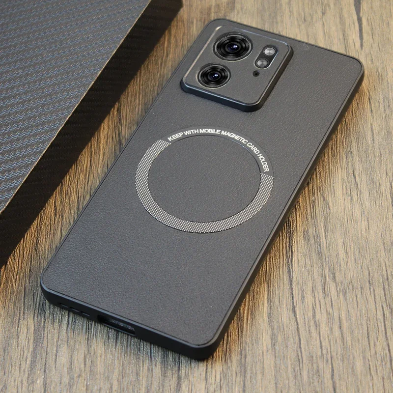 Magnetic PU Leather + TPU Protective Back Cover Case