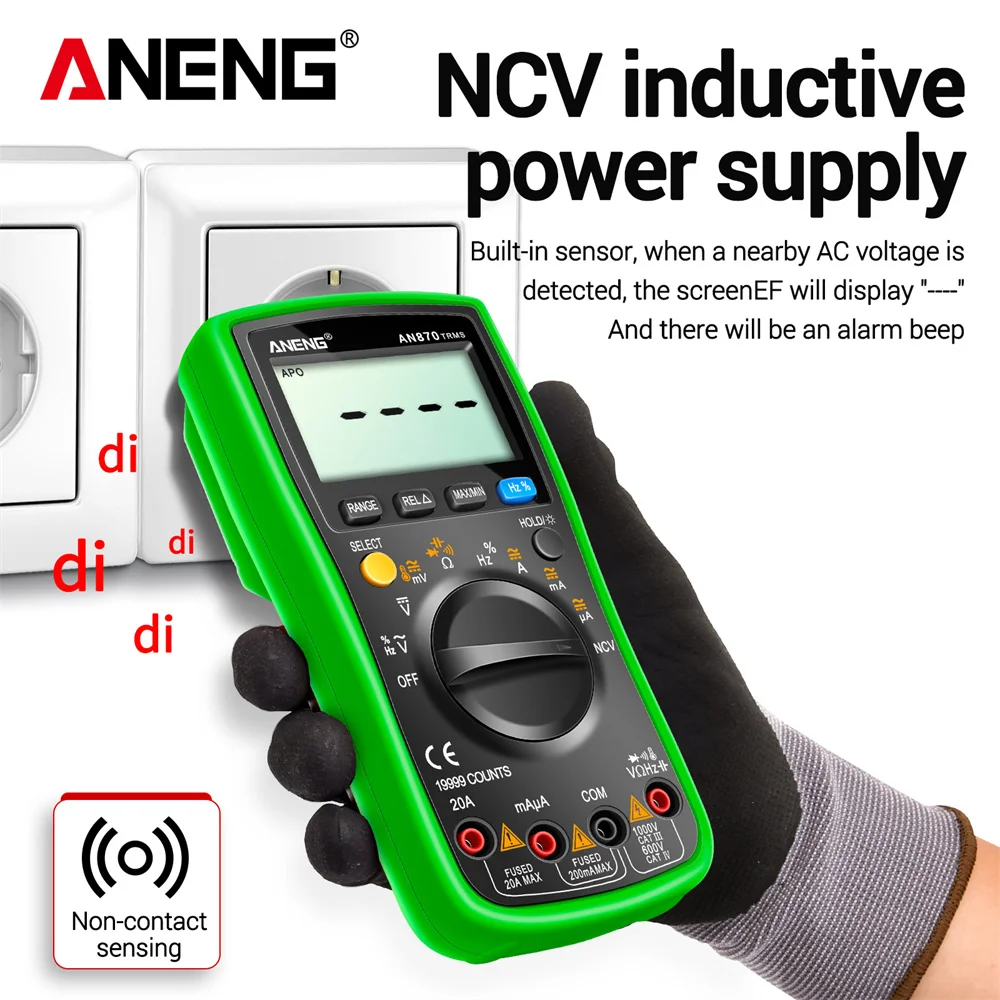 ANENG AN870  Digital Multimeter 19999 Counts True Rms Multimeters AC/DC Current Meter  Voltimetro Profesional  Voltage Tester  f 5