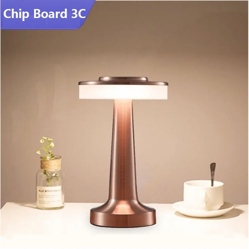 Retro Bar Table Lamp Led Rechargeable Desk Light Room Decor Lampe Camping Luces Bedroom Coffee