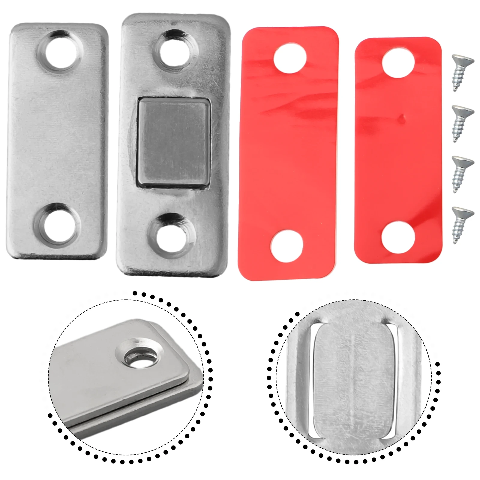 Description Picture 6 of itemStrong Magnetic Cabinet Door Suction Steel Catch Latch Ultra Thin For Drawer And Door Closers&Screws Hardware Sliding Door Stop