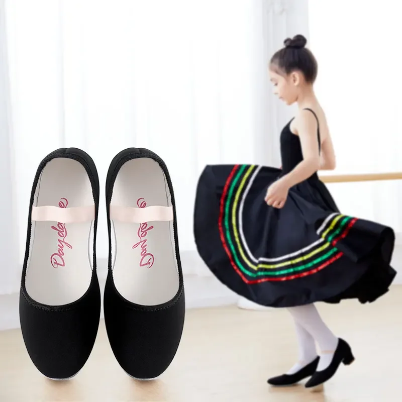 Classical Dance Shoes For Girls Ballroom Dance For Woman Dancing Professional Stage Shoes Teacher High Heel Dancing