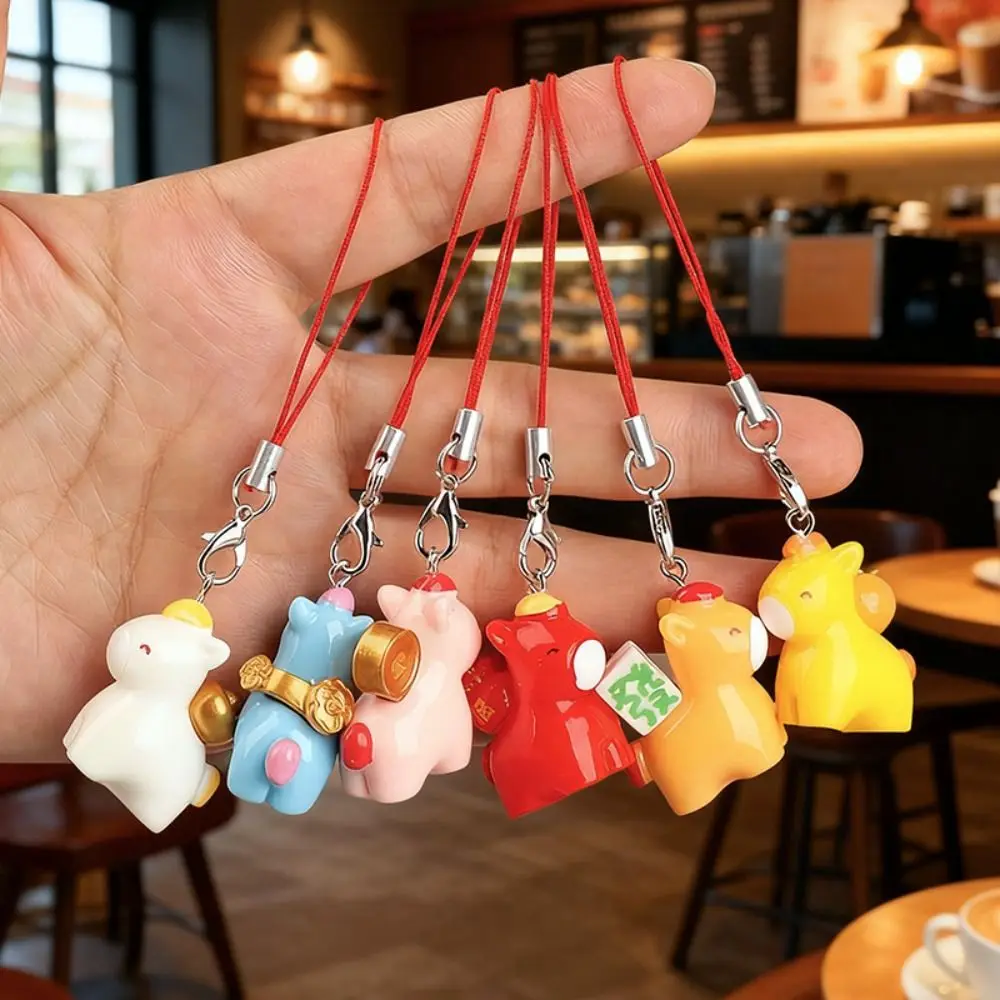 Funny Cartoon Design Horse Keychain Good Luck Mini Horse Pendant Decorative Mascot Horse Hanging Ornaments Party Favors