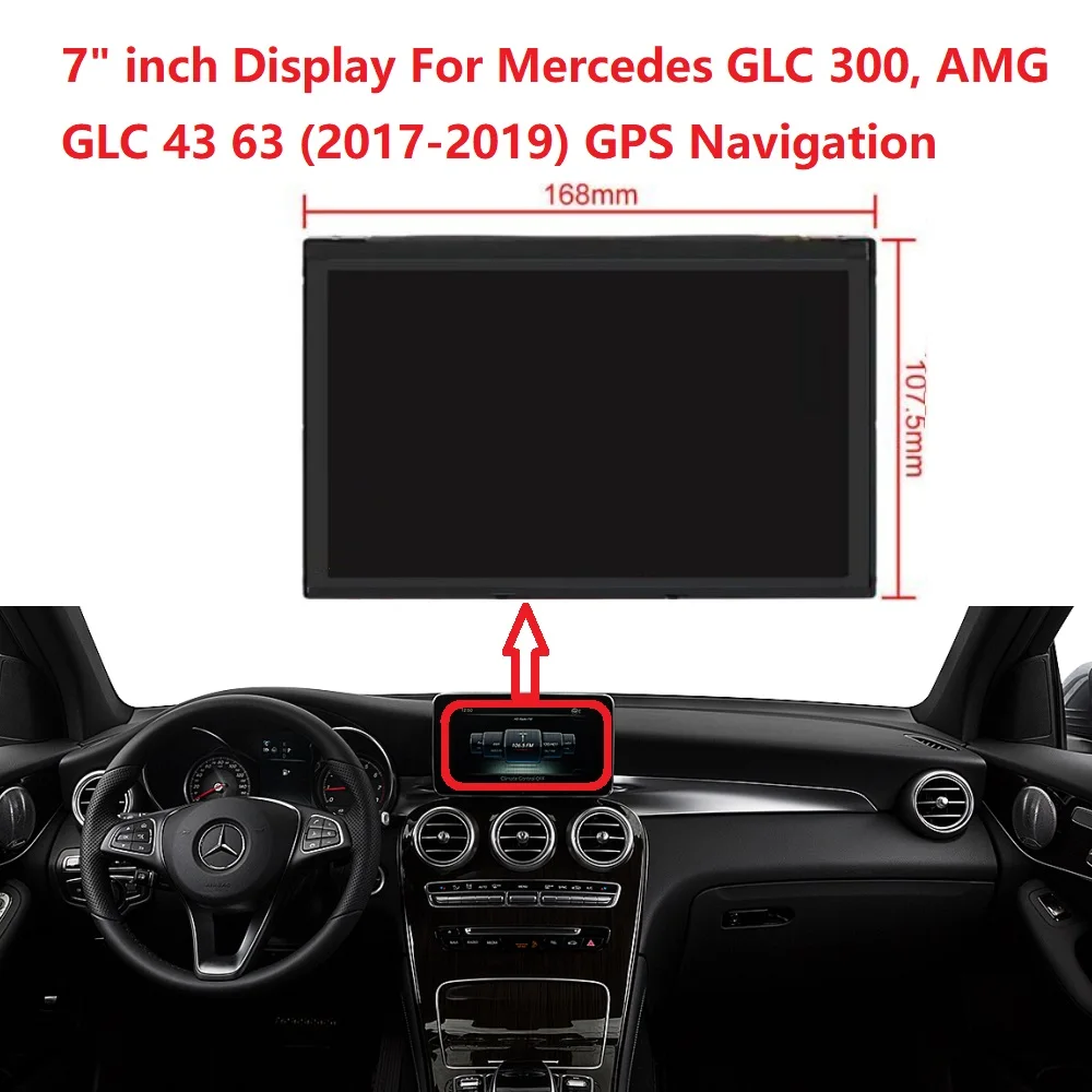 Display Da 7 "Pollici Per Mercedes Glc 300, Amg Glc 43 63 (2017-2019) Riparazione Dello Schermo Lcd Di Navigazione Gps