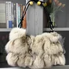 Winter Fox Fur Bag Women's  Bag Fashion  Handbag Ladies Bags Purses Women Shoulder Bag Real Silver Fox Fur Messenger Bags 1