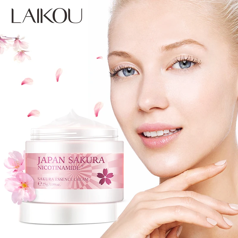 Japan Sakura Face Cream Hyaluronic Acid Anti-Aging Serum Moisturizer Cherry Blossoms Whitening Cream Skin Care