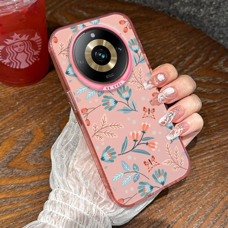 Cute Flower Painted Shockproof Phone Case Back Cover
