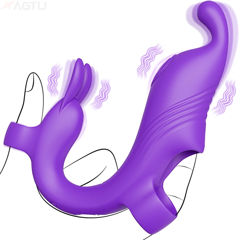 Finger Vibrator for Women Couple Clitoris Masturbation Tools Vibration Vagina Massager Stimulator G Spot Dildo Sex Toy for Women sex toys