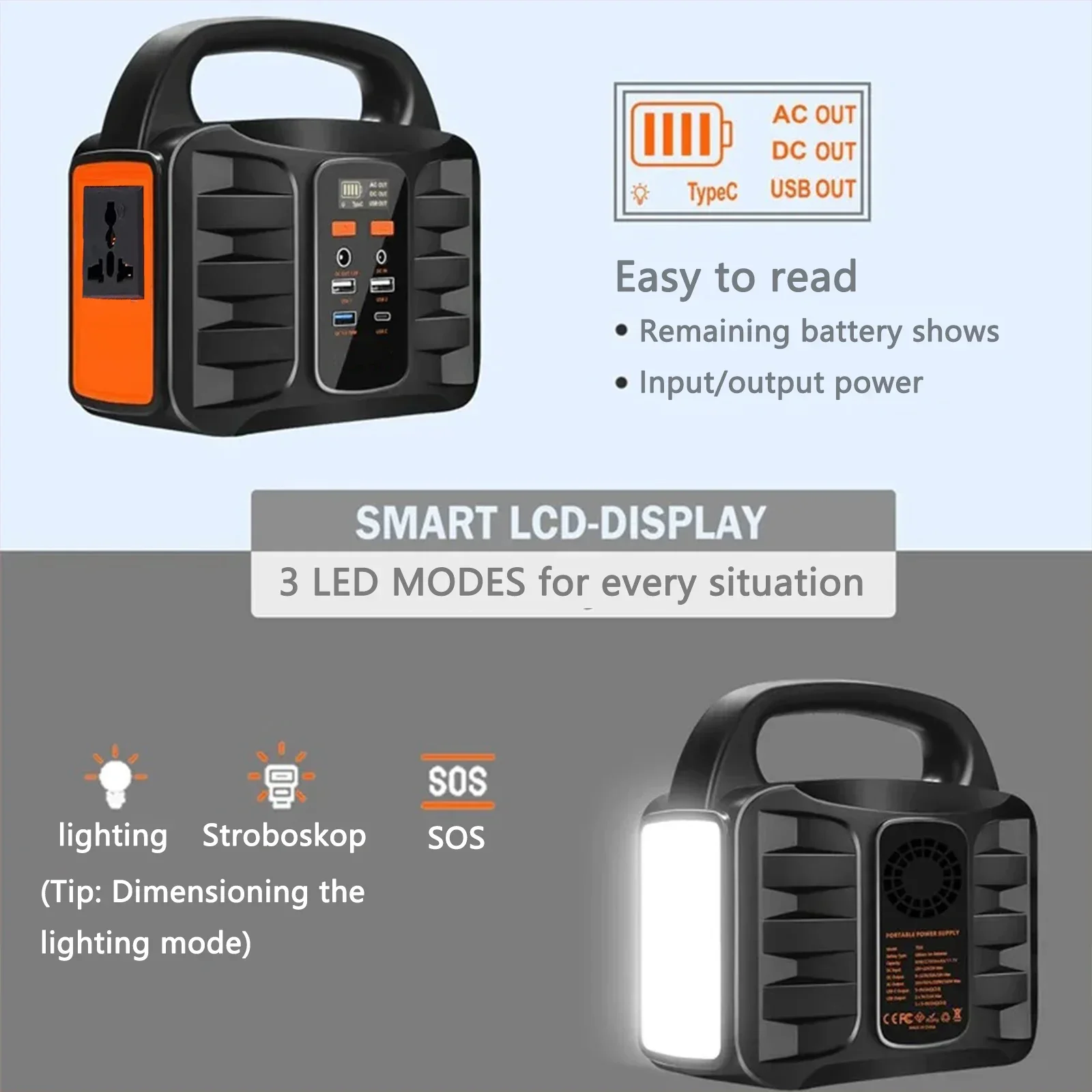 PURFIELD 220V 150W 42000mAh Portable Power Station Emergency Station Outdoor Camping Power Bank Charger Supply Inverter