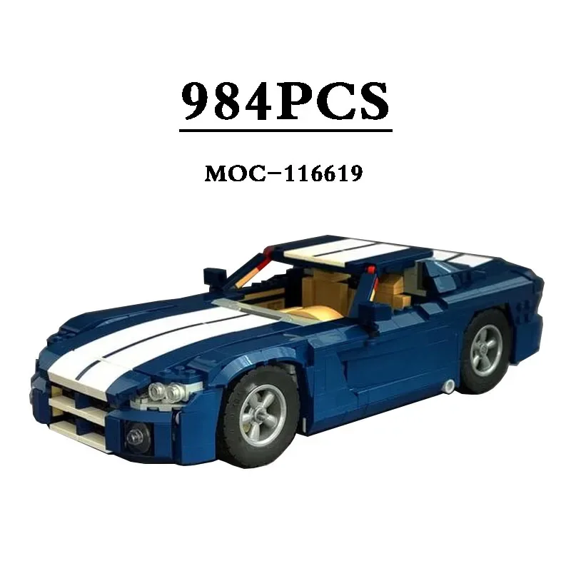 クラシックなレーシングカービルディングブロックおもちゃmoc-116619-984個スポーツカーモデル-10265代替デザインdiy誕生日プレゼント