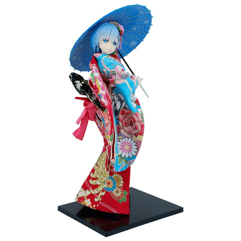 

45cm New Kimono Rem Doll Model Re:Life in a Different World from Zero Anime Girl Figures Series Cloth Soft Body Kids Toys Gifts