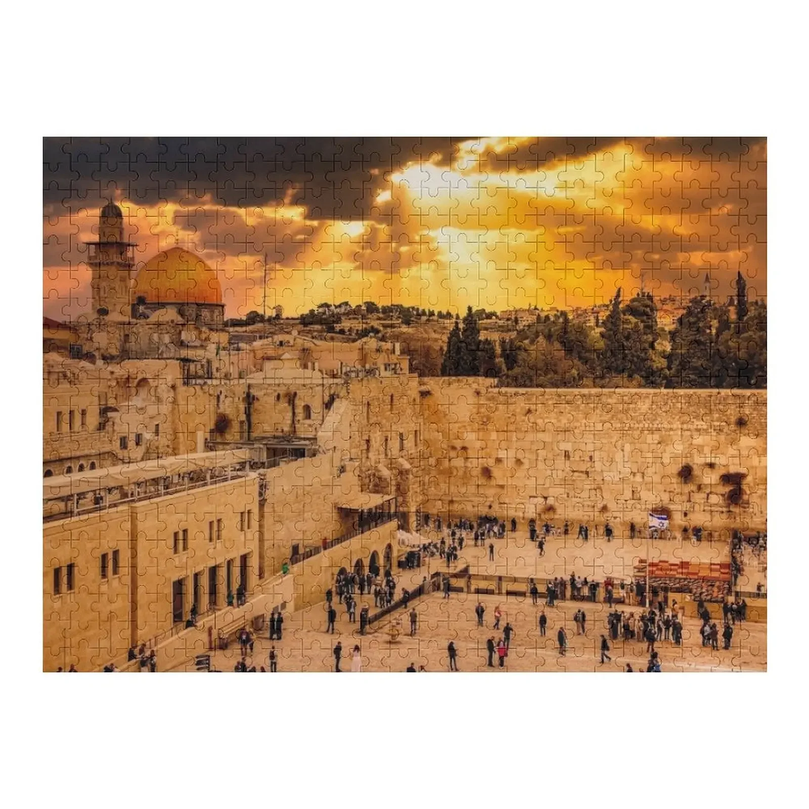 Heavenly Rays at Sunset on the Wailing Wall (Western Wall) Jigsaw Puzzle Christmas Toys Personalized Toy Puzzle