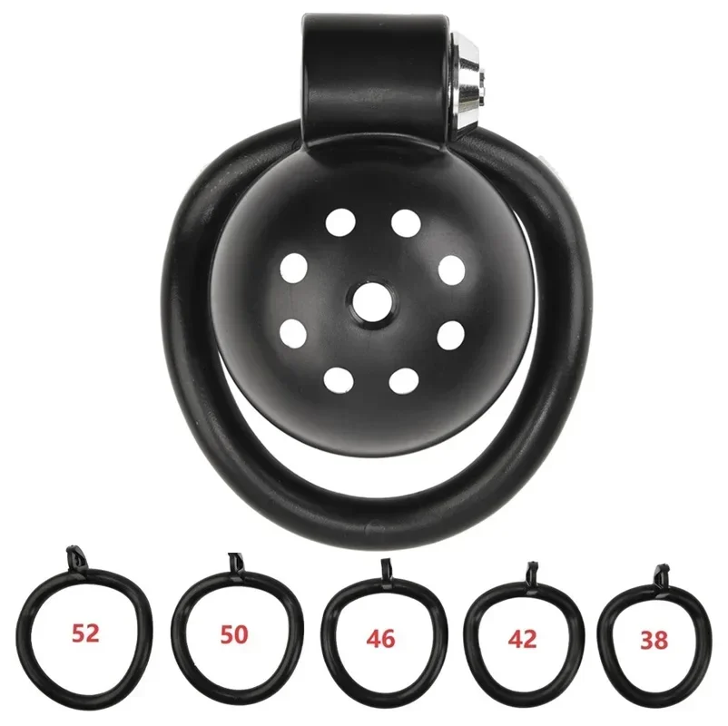 Male Penis Chastity Cage Set Birdie Chastity Cage with Padlock 5 Cock Rings Dick Bondage Slave Metal Catheter Men Sex Toys Gay