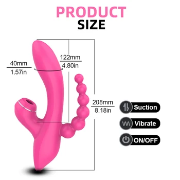 Automatic Sucking Female Vibrator 7 Modes Vibrating Sucker Anal Vagina Clitoris Stimulator Dildo Massage Sex Toys for Women 6