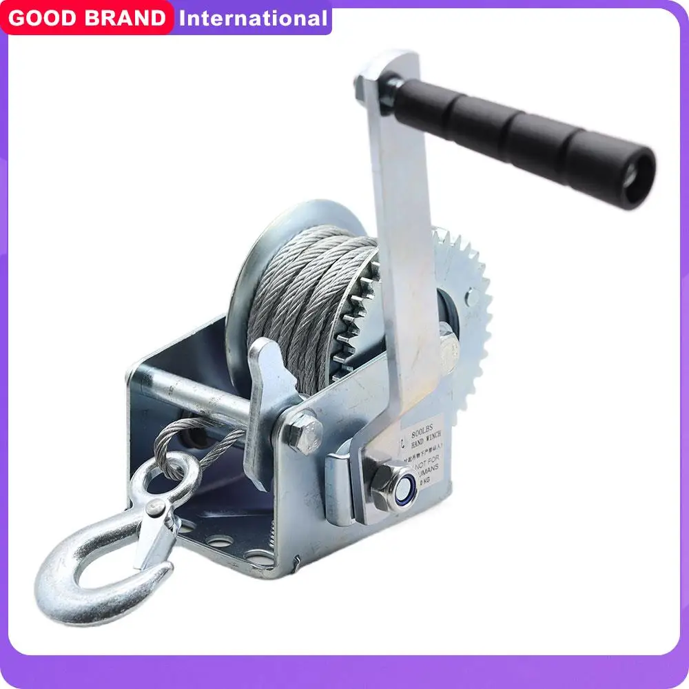 

Winch hand tool Crank Gear Winch Boat truck auto hand self-locking manual winch Hand lifting sling 600lbs/800lbsx8/15m