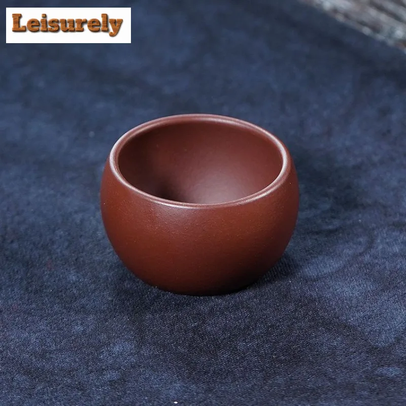 2pc/lot Purple Clay Teacup Aesthetic Tea Bowl Cute Cup Tea-tasting Smelling Cup Chazhan Master Cups Household Teaware Gift 55ml