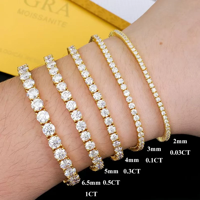 Gemsme Bracciale Tennis Unisex 2 File: Placcato Oro 18K Con Zirconia Cubica - Eleganza Classica