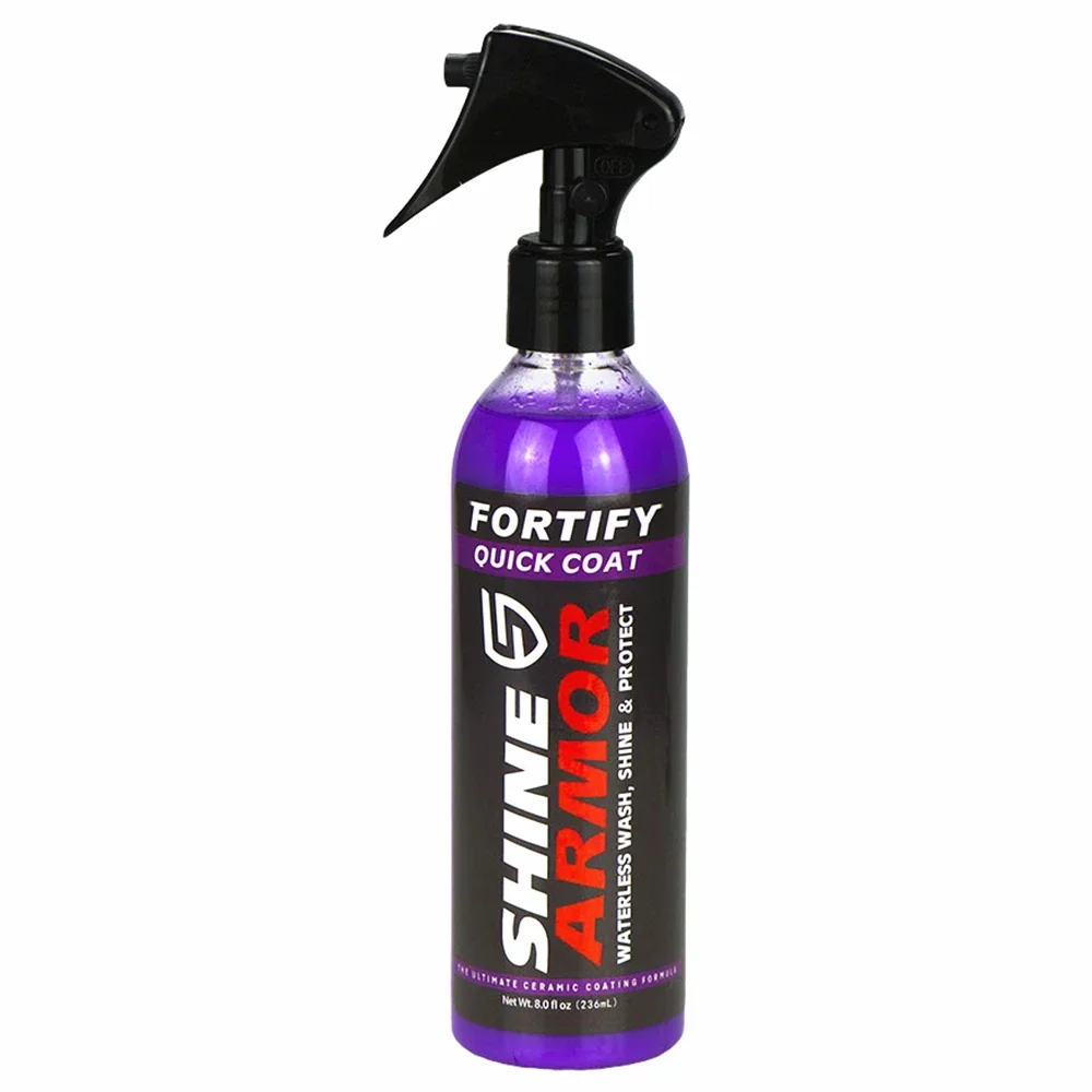 SHINE ARMOR Fortify Quick Coat Ceramic Coating Car Wax Polish Spray Waterless Car Wash Wax Hydrophobic Top Coat Polish