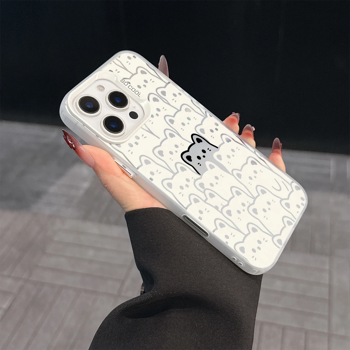Sparkle Glitter IMD Cute Animals Shockproof Phone Case Cover
