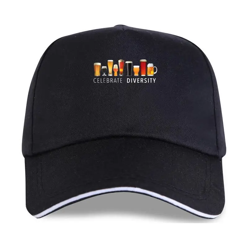 

Unisex 100% Cotton Celebrate Diversity Craft Beer Drinking Funny Summer Men's Novelty Oversized Baseball cap Casual Streetwear