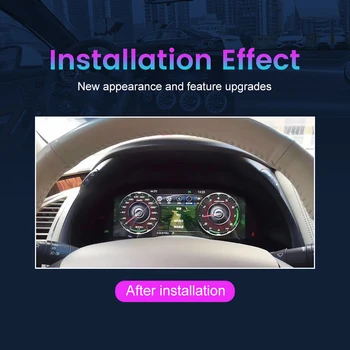 Panel de instrumentos digitales LCD de 12,3 pulgadas para Nissan Patrol Y62 2015-2021, Panel de instrumentos Virtual, velocímetro, medidor de cabina, actualización 1