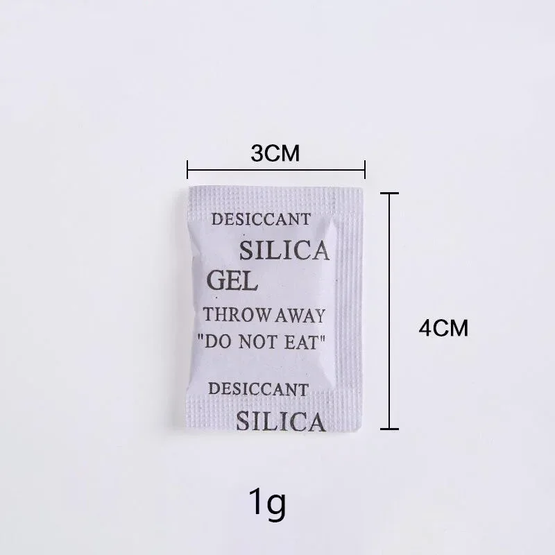 10/25/50pcs 1g Silica Gel Packs For Clothes Food Storage Damp Moisture Absorbent Dehumidifier Silica Gel Sachet Desiccant Bag