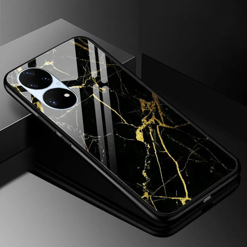 Luxury Tempered Glass Phone Case with Hard Back Bumper
