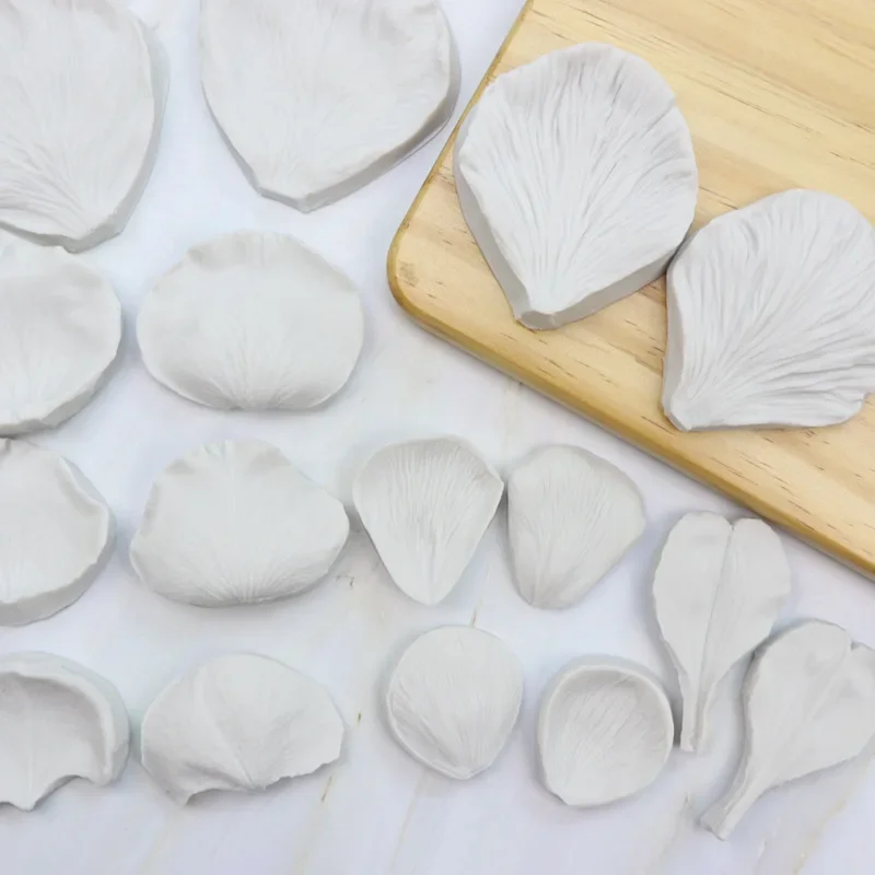 Silicone Mold Simulation Leaves Series Petal Veiner Silicone Mold Chocolate Fondant Gumpaste Sugar Clay Flower Drip Resin Mould CakeTools