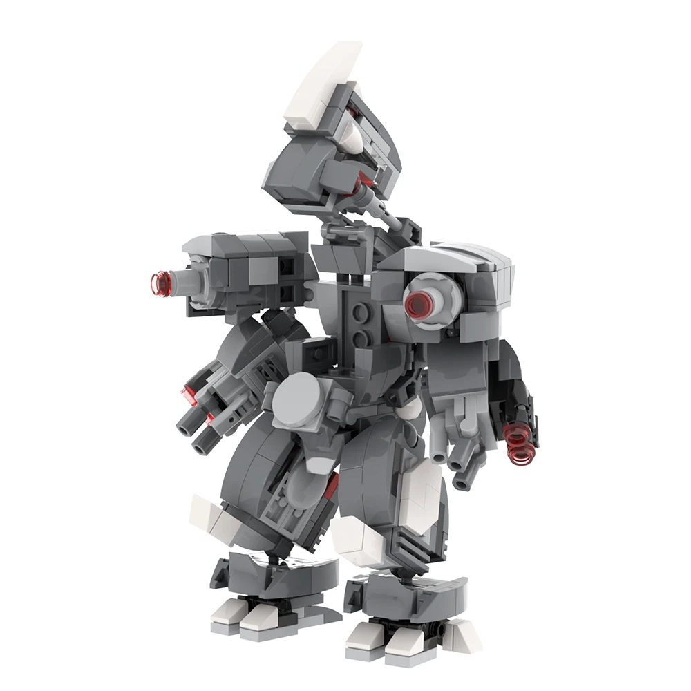 MOC1103 Rhino Mecha Brick Sci-Fi Movie Animal Robot Compatible Figure Building Block Toys For Children Birthday Gift Friends DIY