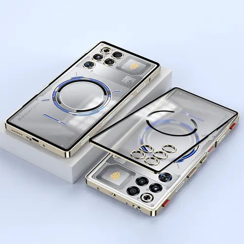 Metal Bumper Case For ZTE RedMagic 11 Pro+ RedMagic11Pro Anti-drop Alloy Frame Mag safe Ring Transparent PC Back Cover - Image 7