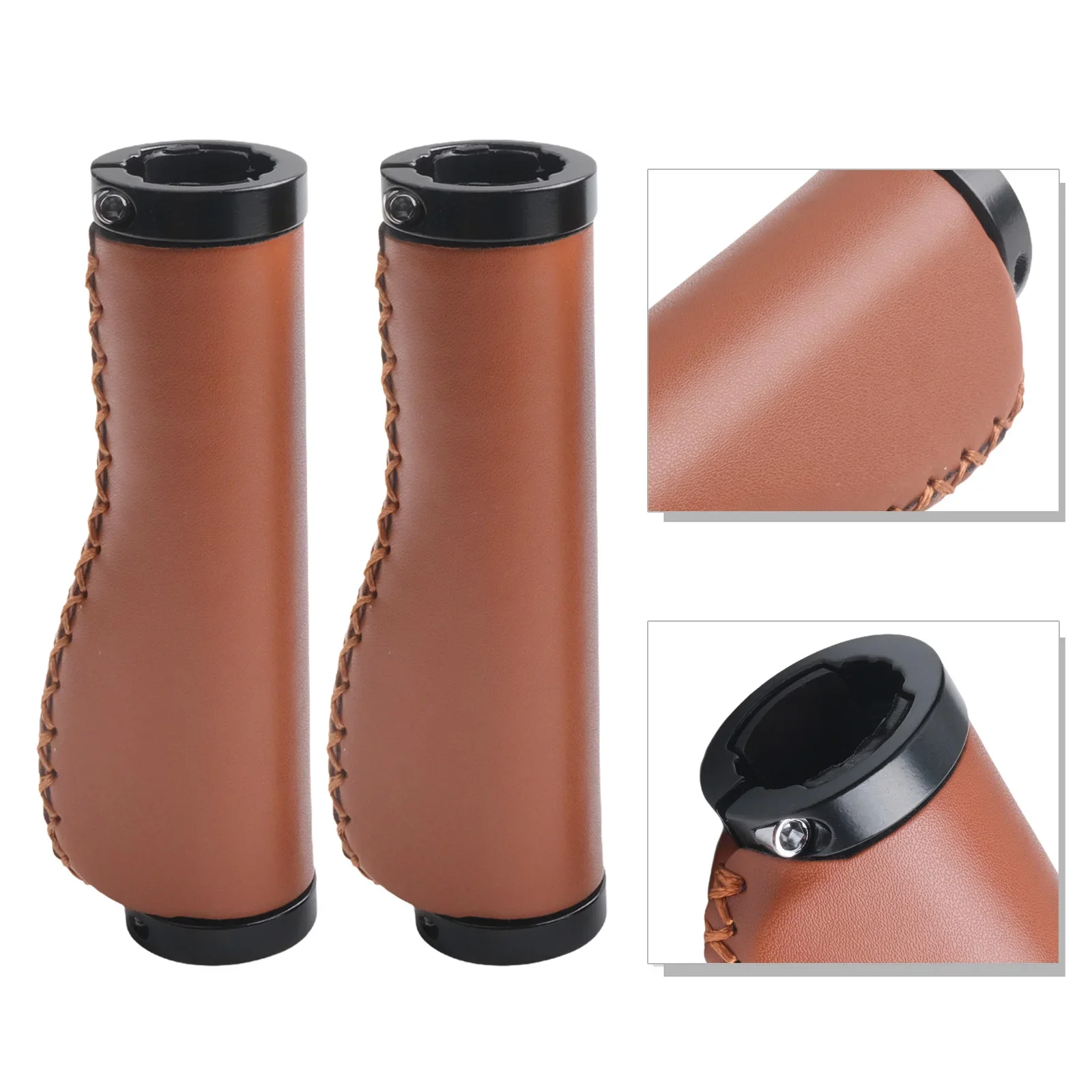 Bicycle Grips Handle Bar Grips Comfortable Grip Easy To Install Leather And Abs MTB Road Mountain Scooter Soft