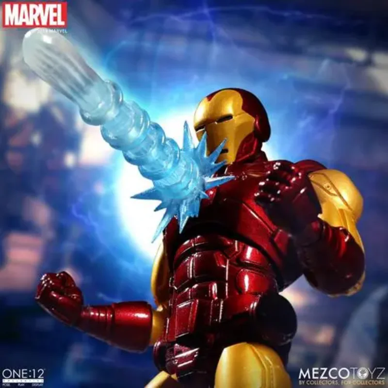 In Stock Original Mezco Toyz 1/12 Marvel The Invincible Iron Man Edition  Full Set 6'' Action Figure Collection Model Gift Toys
