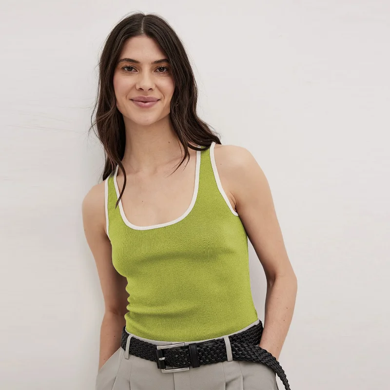 Casual For Women Contrast Y2k Top Vest Backless Patchwork Pullover Top Slim Sheer Tracksuit Summer Cute Female Tank Top
