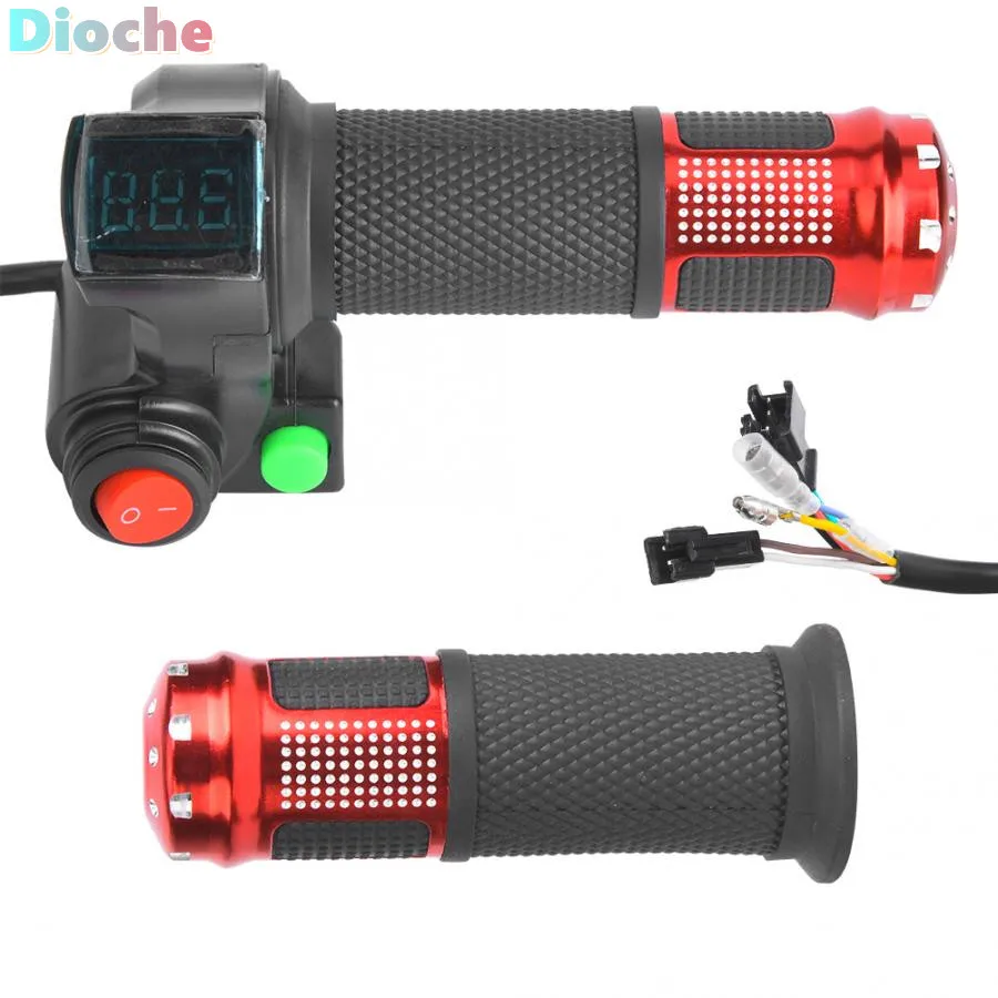 Electric Bike Display Throttle 1 Pair Universal LED Voltage Display for 12-99V Ebike Scooter Bike