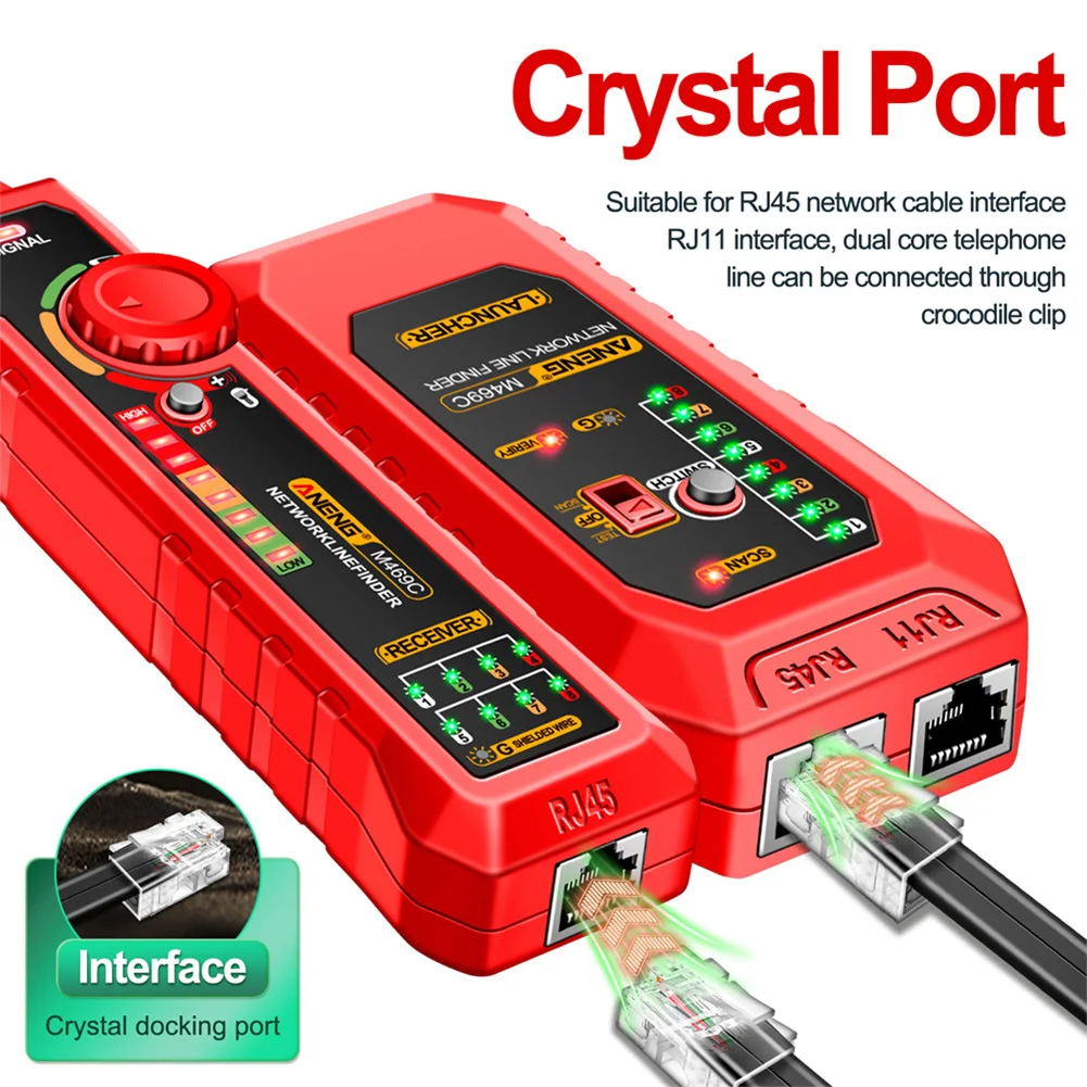 Multifunction Network Cable Finder RJ45 RJ11 LAN Cable Tester Ethernet Telephone Line Tester Earphone Networking Tool